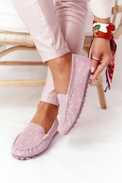 Women s Leather Loafers RIO FLORE Eco-Friendly Pink 2