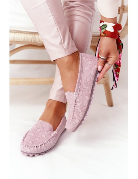 Moteriški odiniai mokasinai RIO FLORE ekologiški rožiniai