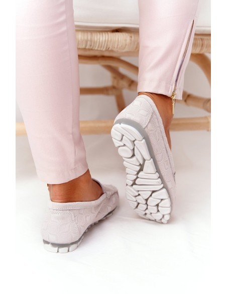 Women s Leather Loafers RIO FLORE Eco-Friendly Beige