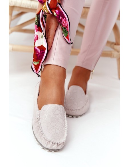 Women s Leather Loafers RIO FLORE Eco-Friendly Beige