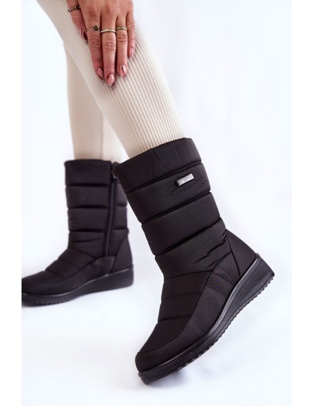 Warm Wedge Snow Boots Black Calena