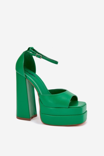 Women's Sandals On Heels And Platform Green Beloria 2