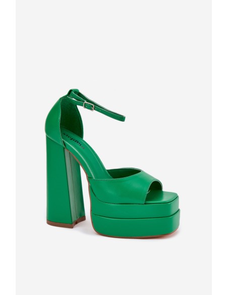 Women's Sandals On Heels And Platform Green Beloria