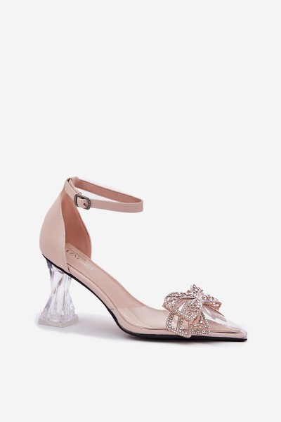 Elegant Court Shoes With Bow Vinceza 62212 Beige 2