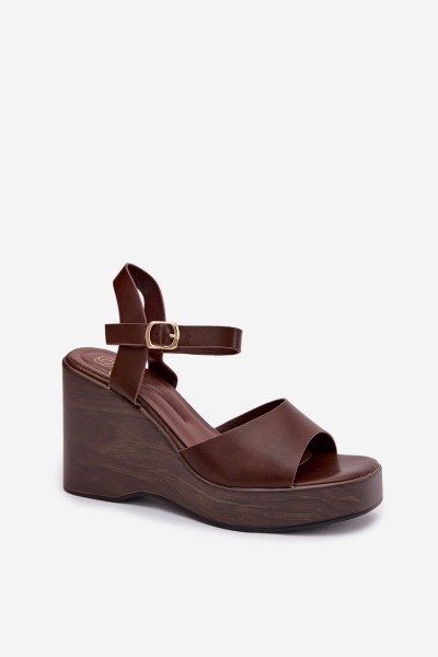 Women's Platform Sandals Eco Leather Chocolate Parilisse 2