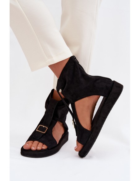 Women's Sandals With Upper Black Coralya
