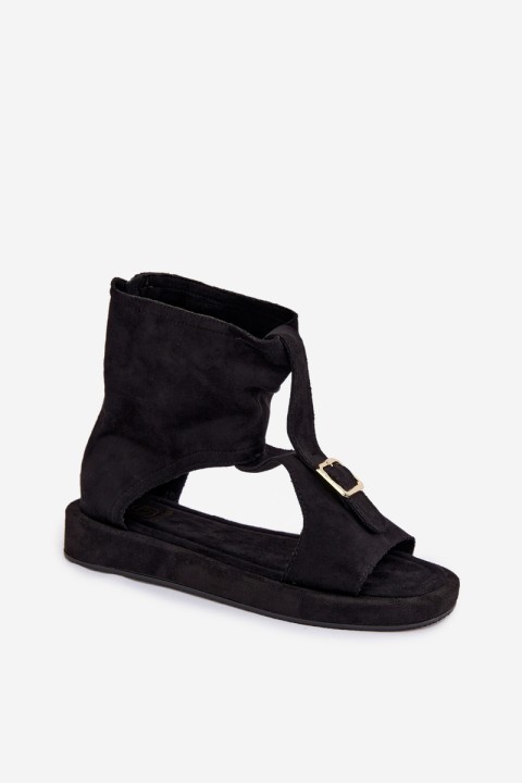 Women's Sandals With Upper Black Coralya