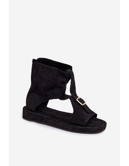 Women's Sandals With Upper Black Coralya