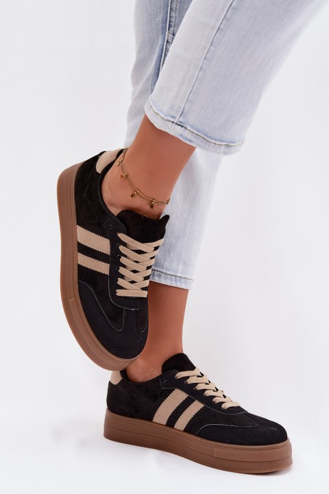 Women's Platform Sneakers Black Giselia