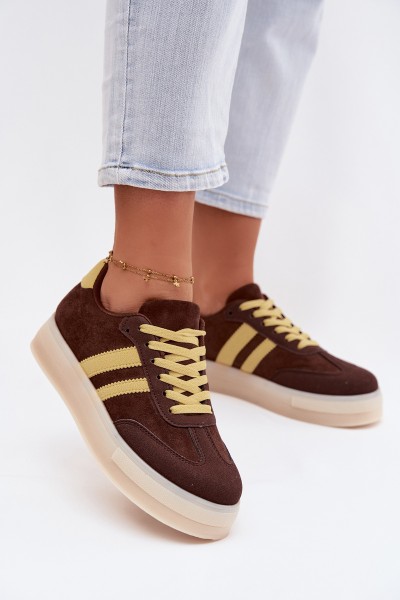 Women's Platform Sneakers Chocolate Giselia