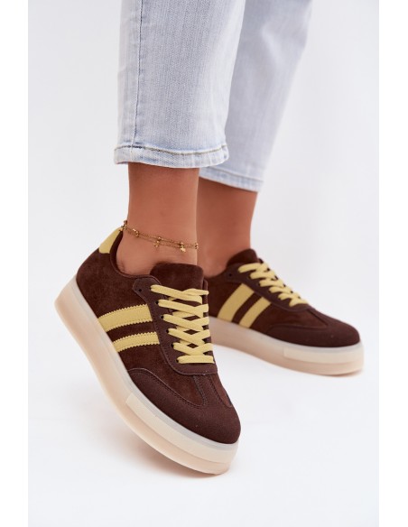 Women's Platform Sneakers Chocolate Giselia