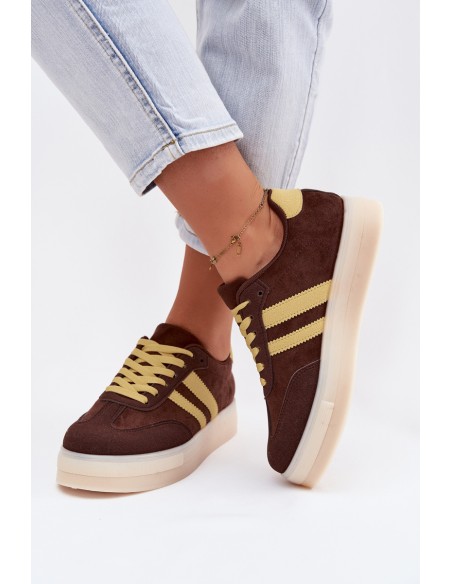 Women's Platform Sneakers Chocolate Giselia