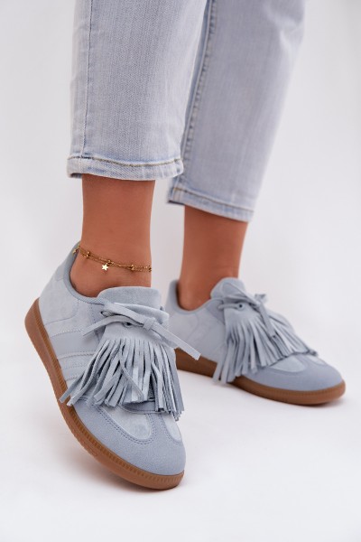 Women's Sneakers with Fringes Blue Dorivelle