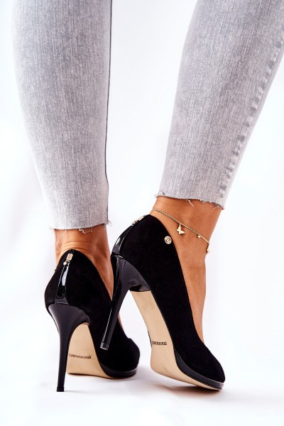 Suede Stilettos Monnari 0490-020 Black