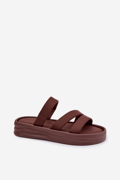 Material Women's Platform Sandals With Straps Chocolate Liorine 2