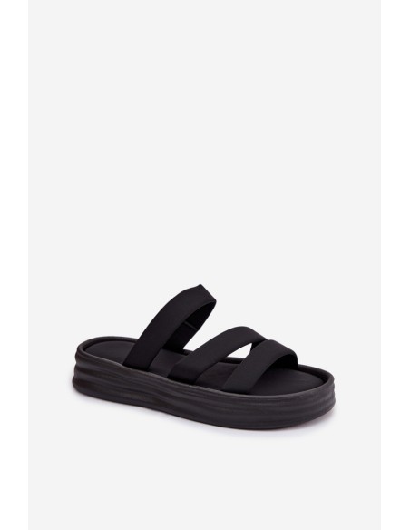 Material Women's Platform Sandals With Straps Black Liorine