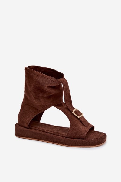 Women's Sandals With Ankle Strap Chocolate Coralya 2