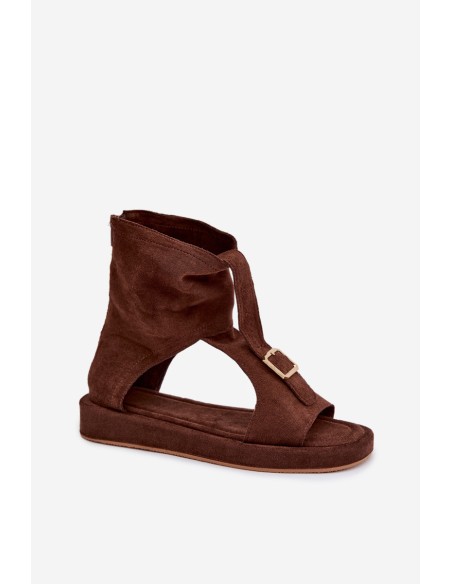 Women's Sandals With Ankle Strap Chocolate Coralya