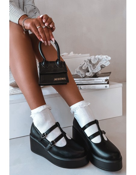Women's Platform Shoes With Straps Black Jesivelle