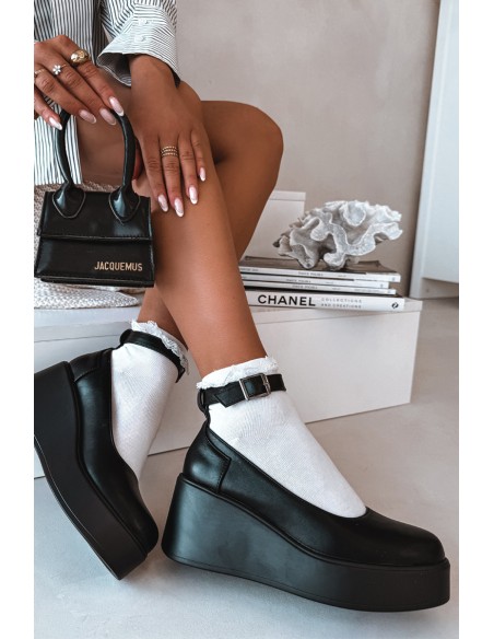 Women's Platform Shoes with Strap Black Belvissa