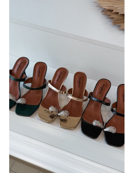 Women's High Heel Sandals With Decorative Detail Black Lorissa