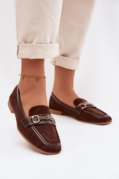 Women's Loafers With Decoration Brown Palerina