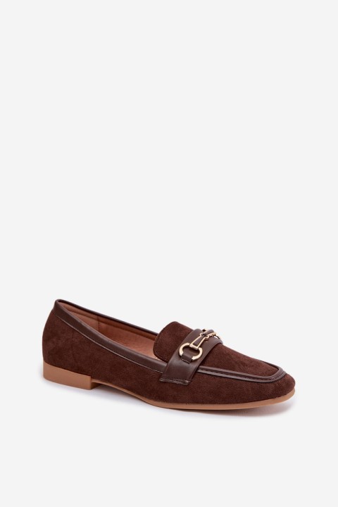 Women's Loafers With Decoration Brown Palerina