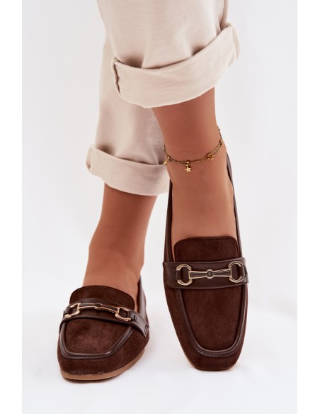 Women's Loafers With Decoration Brown Palerina