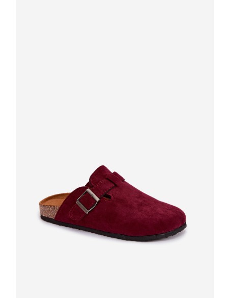Women's Clogs with Buckle Burgundy Delirisse