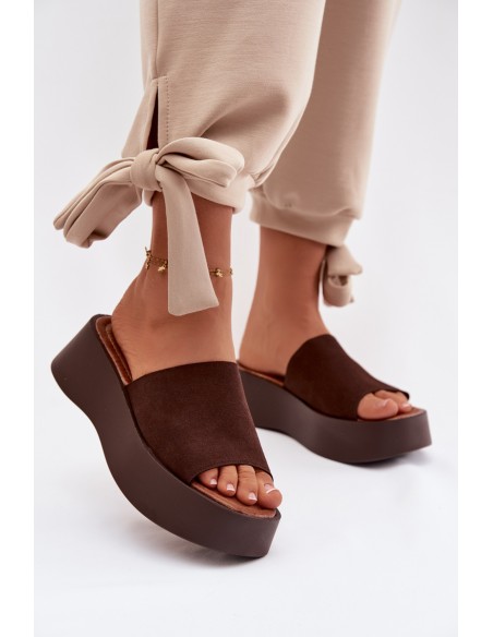 Women's Platform Sandals Chocolate Liorisse