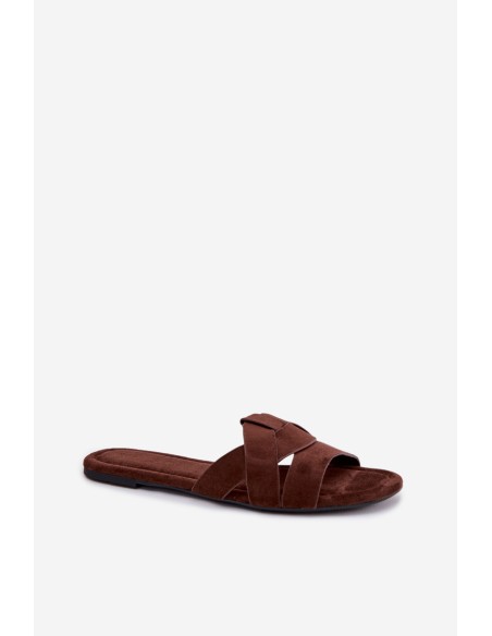 Women's Flat Strappy Chocolate Pavelle Slides