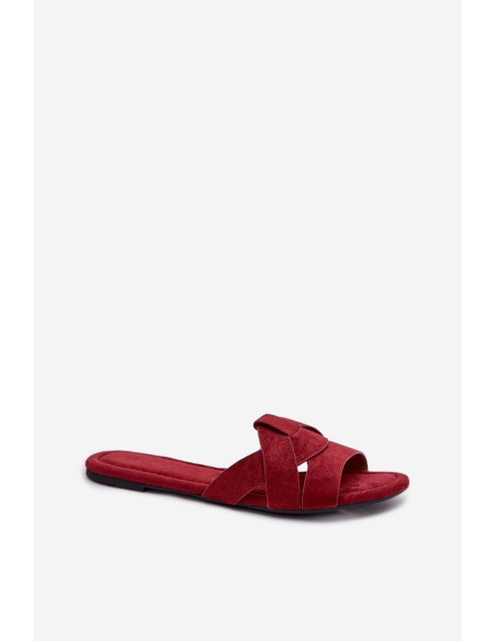 Women's Flat Bordeau Padded Straps Pavelle