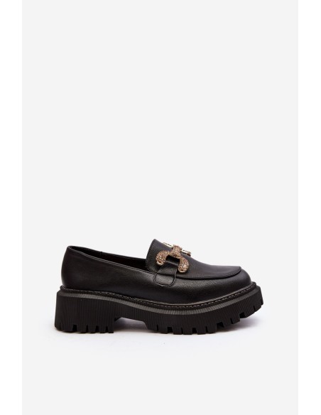 Black Women's Loafers with Decoration Gargi