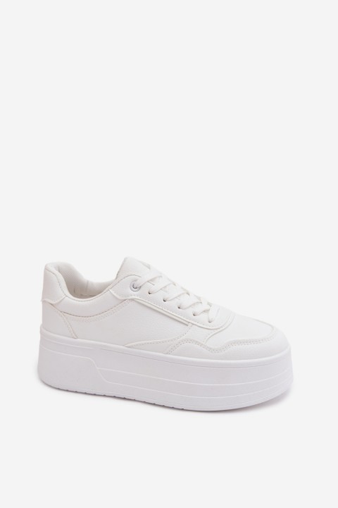 Women's Sneakers With Chunky Platform White Feressa