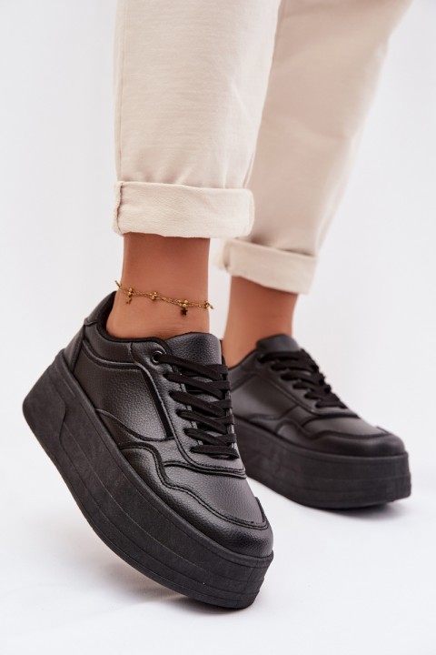 Women's Sneakers with Chunky Platform Black Feressa