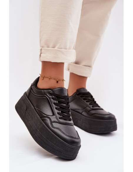 Women's Sneakers with Chunky Platform Black Feressa
