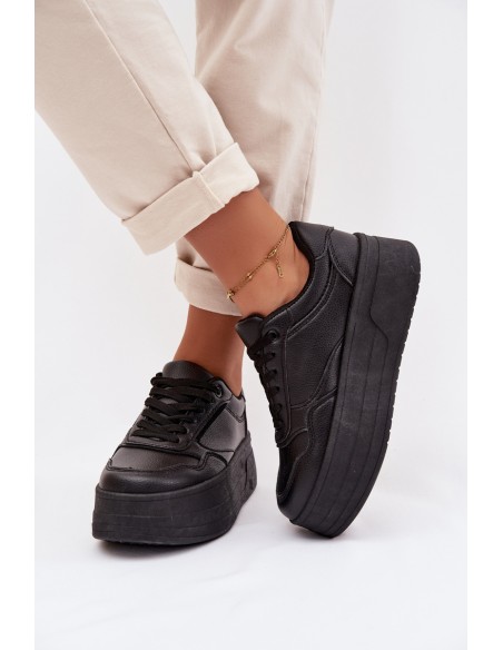 Women's Sneakers with Chunky Platform Black Feressa