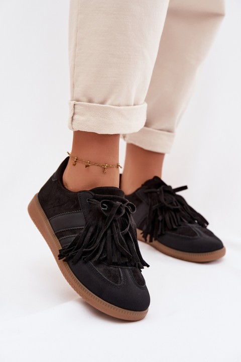 Women's Sneakers With Fringes Black Dorivelle