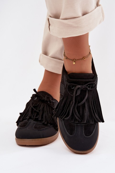 Women's Sneakers With Fringes Black Dorivelle