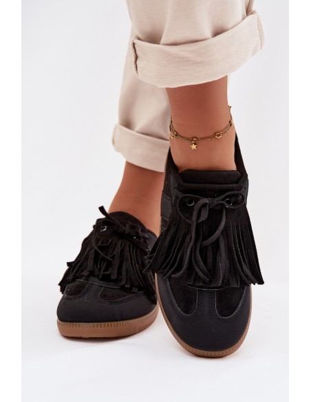 Women's Sneakers With Fringes Black Dorivelle
