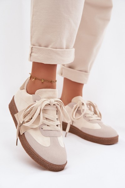 Women's Sneakers With Decorative Detail Beige Kalirina