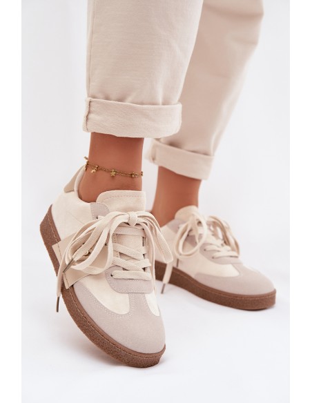 Women's Sneakers With Decorative Detail Beige Kalirina