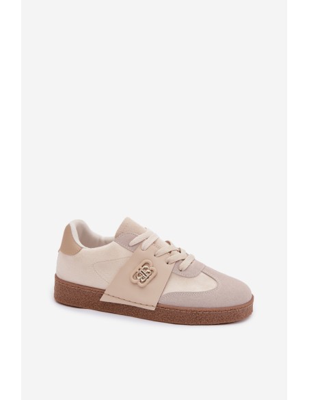 Women's Sneakers With Decorative Detail Beige Kalirina