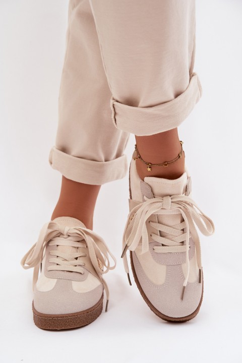 Women's Sneakers With Decorative Detail Beige Kalirina
