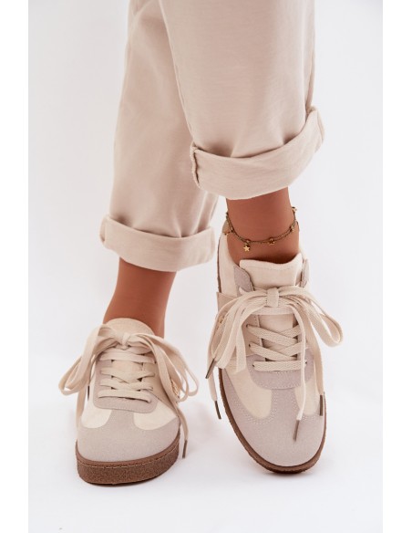 Women's Sneakers With Decorative Detail Beige Kalirina