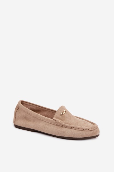 Women's Loafers With Small Gold Detail Dark Beige Sarivelle 2