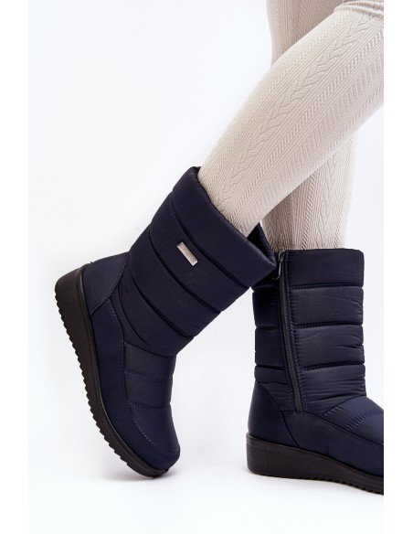 Warm Wedge Snow Boots Black Calena