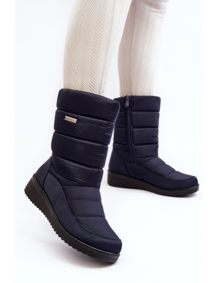 Warm Wedge Snow Boots Black Calena