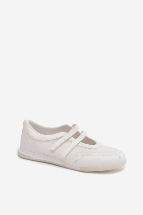 Women's Sport Ballerinas With Straps White Farvessa
