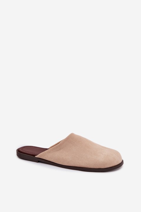 Women's Flat Beige Eco Suede Veronelle